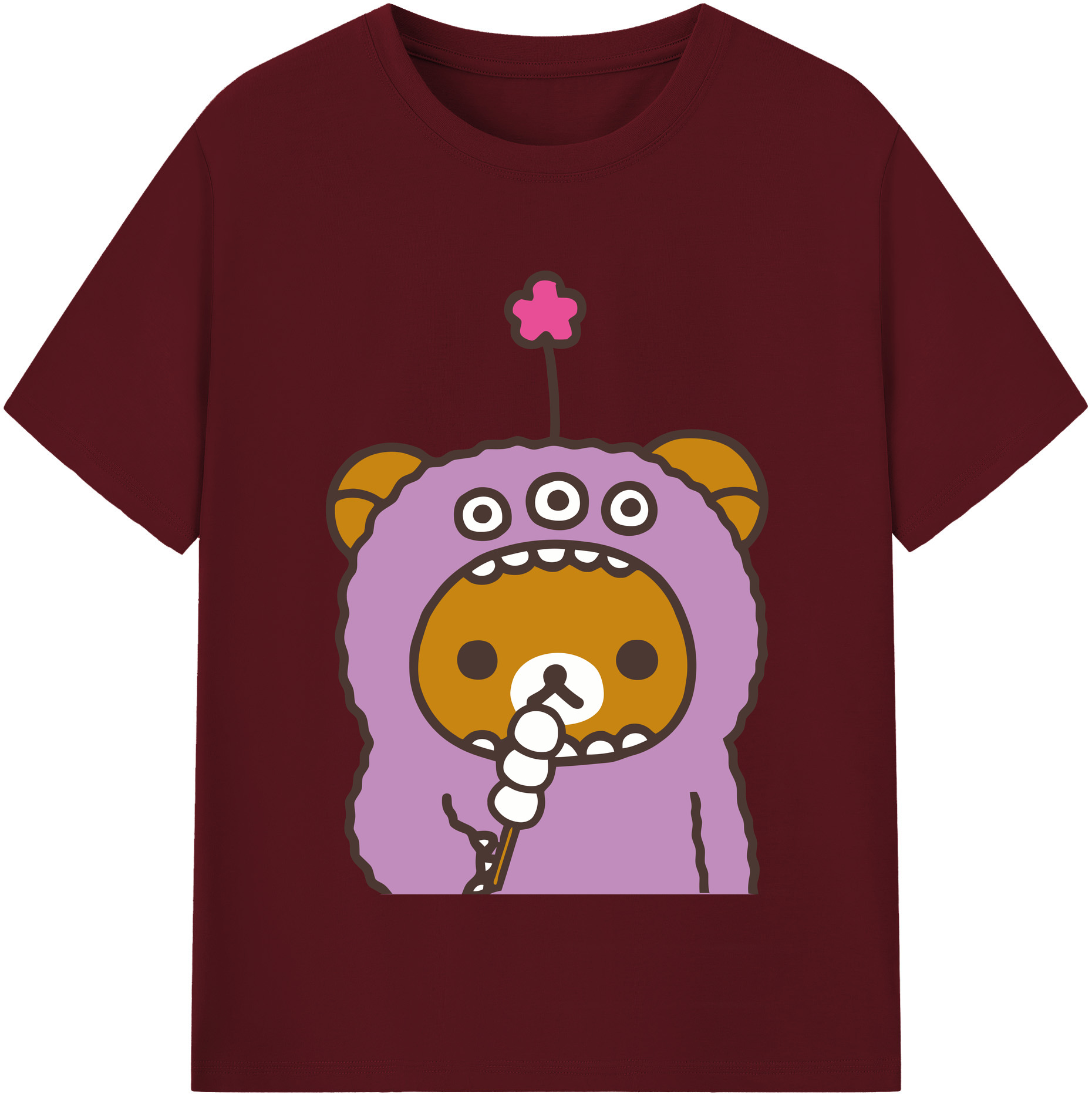 （画像用） リラックマ リラックマ キイロイトリ Rilakkuma Korilakkuma Kiiroitori 綿100％半袖Tシャツ（フロントプリント）